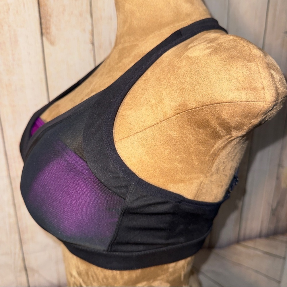 Fabletics Joliet High Impact Sports Bra XS 4 Wirefree Black Pink Mesh​​ - Picture 6 of 11